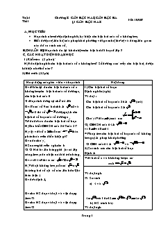 Giáo án môn Đại số khối 9 năm 2007