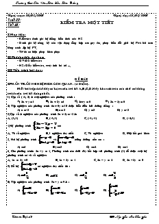 Giáo án môn Đại số khối 9 - Tiết 46: Kiểm tra một tiết
