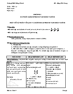 Giáo án môn Đại số khối 9 - Trường THCS Đông Thành