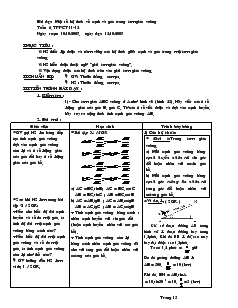 Giáo án môn Hình học 9 - Kỳ I - Tiết 11, 12