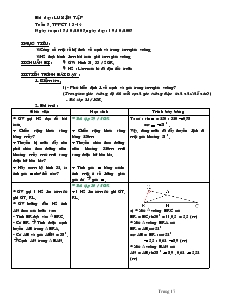 Giáo án môn Hình học 9 - Kỳ I - Tiết 13, 14: Luyện tập