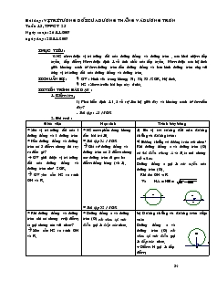 Giáo án môn Hình học 9 - Kỳ I - Tiết 25: Vị trí tương đối của đường thẳng và đường tròn