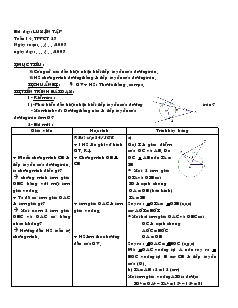 Giáo án môn Hình học 9 - Kỳ I - Tiết 27: Luyện tập