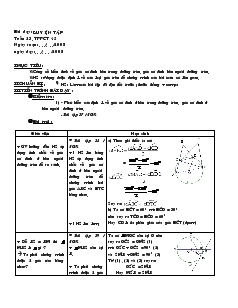 Giáo án môn Hình học 9 - Kỳ II - Tiết 45: Luyện tập