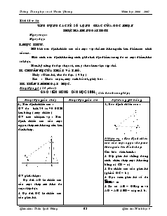 Giáo án môn Hình học 9 - Tiết 15, 16: Ứng dụng cá tỷ số lượng giác của góc nhọn thực hành ngoài trời