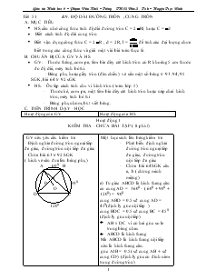 Giáo án môn Hình học 9 - Tiết 51: Độ dài đường tròn cung tròn
