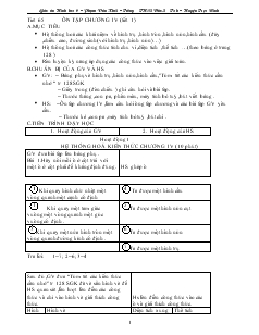 Giáo án môn Hình học 9 - Tiết 65: Ôn tập chương IV