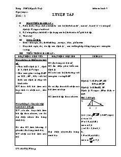 Giáo án môn Hình học khối 9 - Chương I - Tiết 3: Luyện tập