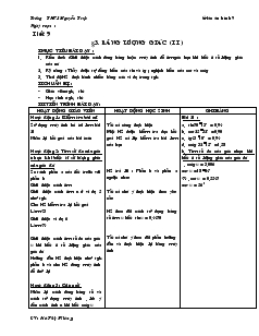 Giáo án môn Hình học khối 9 - Chương I - Trường THCS Nguyễn Trực - Tiết 9: Bảng lượng giác (tiếp)