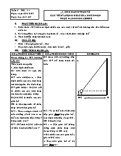 Giáo án môn Hình học khối 9 - Chương I - Tuần 7 - Tiết 14: Ứng dụng thực tế các tỉ số lượng giác của góc nhọn thực hành ngoài trời