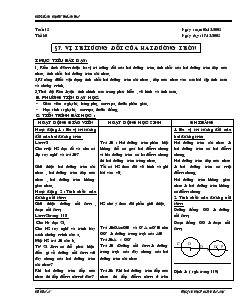 Giáo án môn Hình học khối 9 - Chương II - Trường THCS Lạc Xuân - Tiết 30: Vị trí tương đối của hai đường tròn