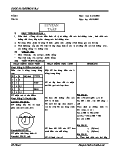 Giáo án môn Hình học khối 9 - Chương II - Trường THCS Lạc Xuân - Tiết 32: Luyện tập