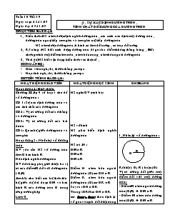 Giáo án môn Hình học khối 9 - Chương II - Trường THCS Lạc Xuân - Tiết 19: Sự xác định đường tròn, tính chất đối xứng của đường tròn