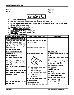 Giáo án môn Hình học khối 9 - Chương II - Trường THCS Lạc Xuân - Tiết 27: Luyện tập