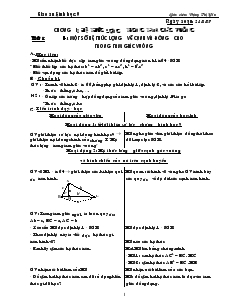 Giáo án môn Hình học khối 9 - Tiết 1 đến tiết 62