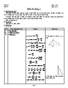 Giáo án môn Hình học khối 9 - Tiết 19: Kiểm tra chương 1