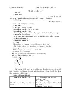 Giáo án môn Hình học khối 9 - Tiết 21: Luyện tập