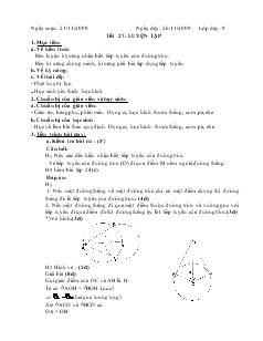 Giáo án môn Hình học khối 9 - Tiết 27: Luyện tập
