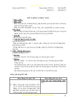 Giáo án môn Hình học khối 9 - Tiết 8: Bảng lượng giác