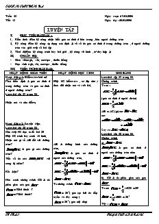 Giáo án môn Hình học khối 9 - Trường THPT Đống Đa - Chương III - Tiết 45: Luyện tập