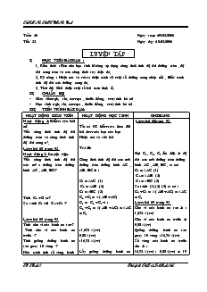 Giáo án môn Hình học khối 9 - Trường THPT Đống Đa - Chương III - Tiết 52: Luyện tập