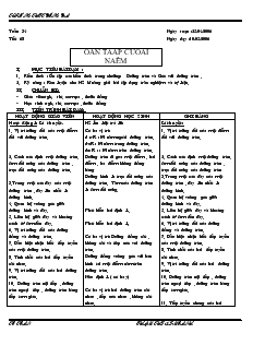 Giáo án môn Hình học khối 9 - Trường THPT Đống Đa - Chương IV - Tiết 68: Ôn tập cuối năm