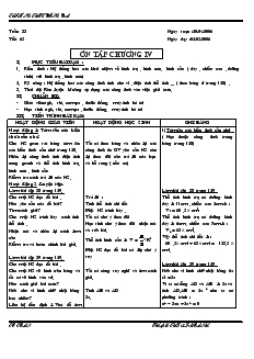 Giáo án môn Hình học khối 9 - Trường THPT Đống Đa - Chương IV - Tiết 65: Ôn tập chương IV