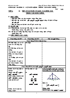 Giáo án môn Hình học lớp 9 - Nguyễn Xuân Thòa - Trường THCS Tân Thành