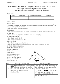 Giáo án môn Hình học lớp 9 - Phan Đức Linh - Trường PTCS Đức Hạnh