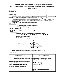 Giáo án môn Hình học lớp 9 - Tiết 1 đến tiết 14