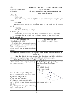 Giáo án môn Hình học lớp 9 - Tiết 1 đến tiết 18