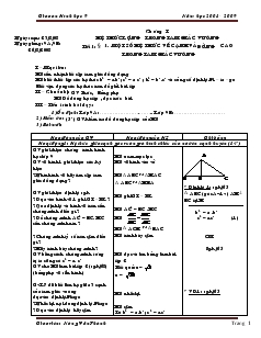 Giáo án môn Hình học lớp 9 - Tiết 1 đến tiết 19