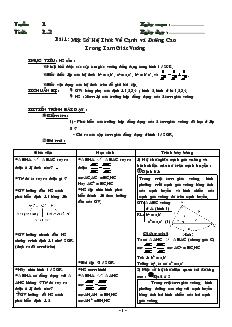 Giáo án môn Hình học lớp 9 - Tiết 1 đến tiết 29