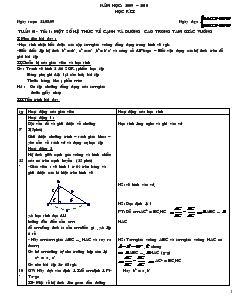 Giáo án môn Hình học lớp 9 - Tiết 1 đến tiết 36
