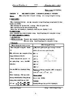 Giáo án môn Hình học lớp 9 - Tiết 1 đến tiết 64