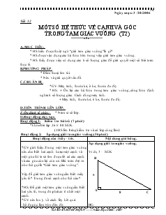 Giáo án môn Hình học lớp 9 - Tiết 12, 13