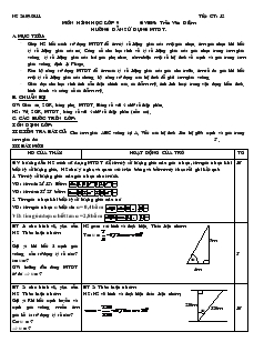 Giáo án môn Hình học lớp 9 - Tiết 12: Hướng dẫn sử dụng máy tính điện tử