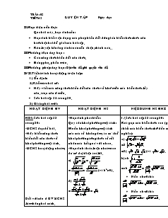 Giáo án môn Hình học lớp 9 - Tiết 12: Luyện tập