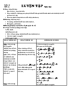 Giáo án môn Hình học lớp 9 - Tiết 14: Luyện tập