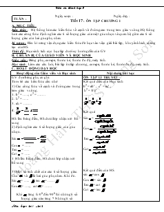 Giáo án môn Hình học lớp 9 - Tiết 17: Ôn tập chương I