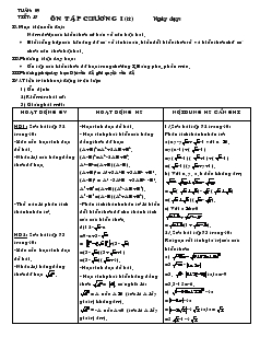 Giáo án môn Hình học lớp 9 - Tiết 17: Ôn tập chương I