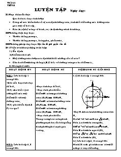 Giáo án môn Hình học lớp 9 - Tiết 21: Luyện tập