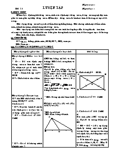 Giáo án môn Hình học lớp 9 - Tiết 21: Luyện tập