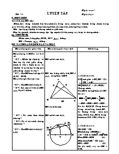 Giáo án môn Hình học lớp 9 - Tiết 23: Luyện tập