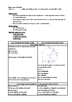 Giáo án môn Hình học lớp 9 - Tiết 24: Liên hệ giữa dây và khoảng cách đến tâm