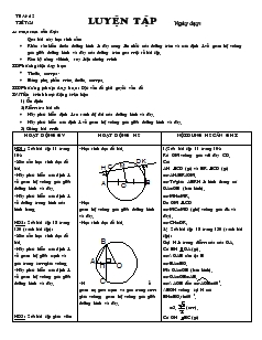 Giáo án môn Hình học lớp 9 - Tiết 24: Luyện tập