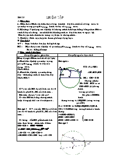 Giáo án môn Hình học lớp 9 - Tiết 25: Luyện tập