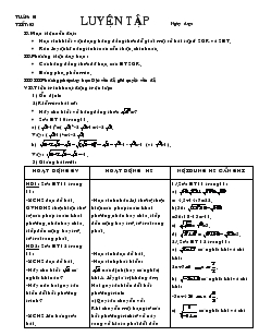 Giáo án môn Hình học lớp 9 - Tiết 3: Luyện tập