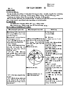 Giáo án môn Hình học lớp 9 - Tiết 33, 34: Ôn tập chương II