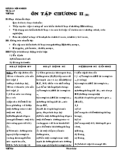 Giáo án môn Hình học lớp 9 - Tiết 34: Ôn tập chương II